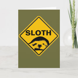 Sloth Birthday Card Karte
