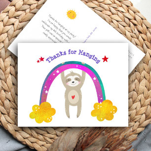 Sloth Boho Rainbow Birthday Niedlich Modern Vielen Postkarte