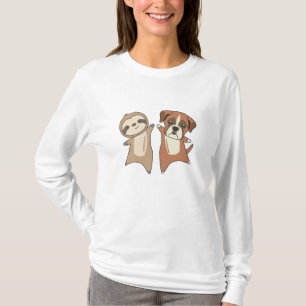 Sloth Boxer Dog Animal Lovers Children T-Shirt