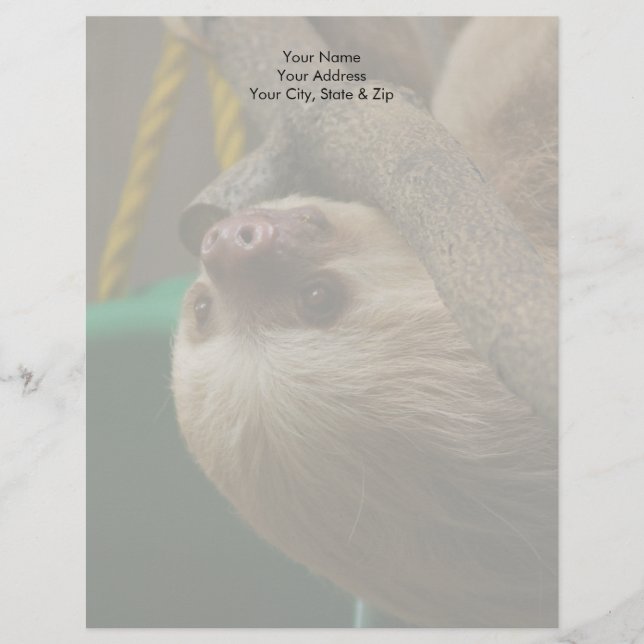 Sloth Briefbogen (Vorderseite)