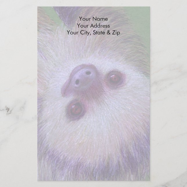 Sloth Briefpapier (Vorderseite)