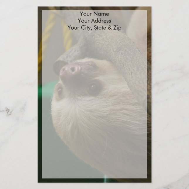 Sloth Briefpapier (Vorderseite)
