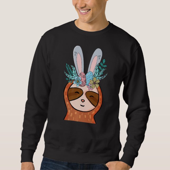 Sloth Bunny Oaster Day Niedlich Rabbit Egg Jungs G Sweatshirt (Vorderseite)