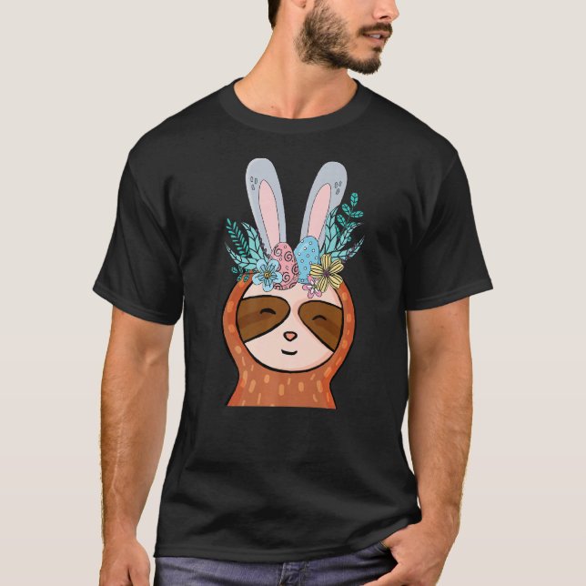 Sloth Bunny Oaster Day Niedlich Rabbit Egg Jungs G T-Shirt (Vorderseite)