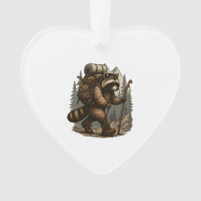 Sloth Camping Hiking Ornament (Vorderseite)