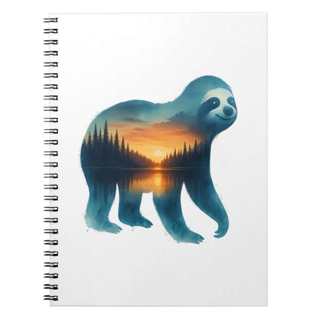 Sloth Camping Lover Notizblock (Vorderseite)