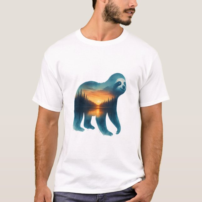 Sloth Camping Lover T-Shirt (Vorderseite)