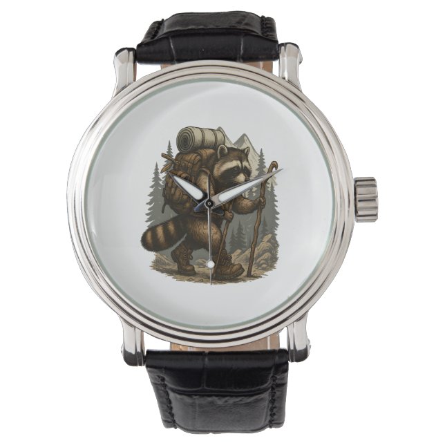 Sloth Camping Wandern Armbanduhr (Vorderseite)
