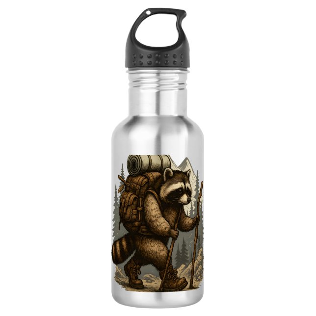 Sloth Camping Wandern Edelstahlflasche (Vorderseite)