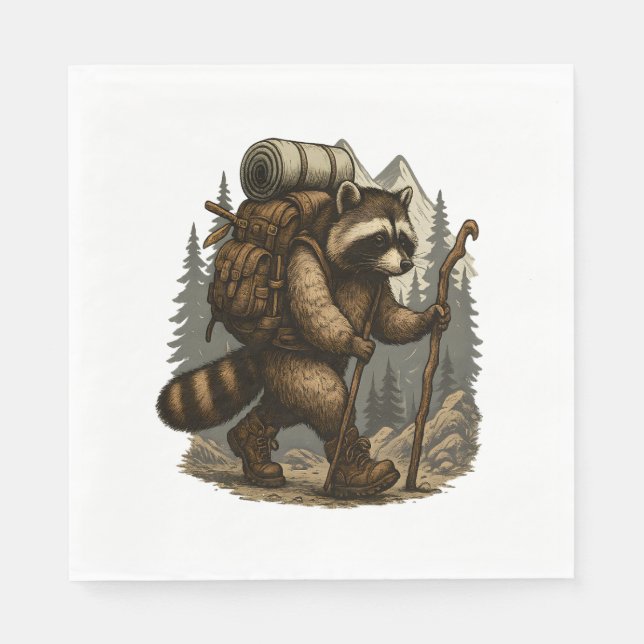 Sloth Camping Wandern Serviette (Vorderseite)