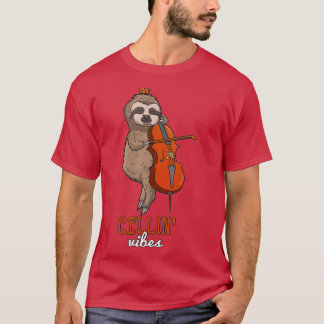 Sloth Cello Player Cellist Nickerchen Sloth T-Shirt