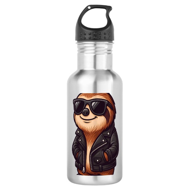 Sloth Chill Mood Edelstahlflasche (Vorderseite)