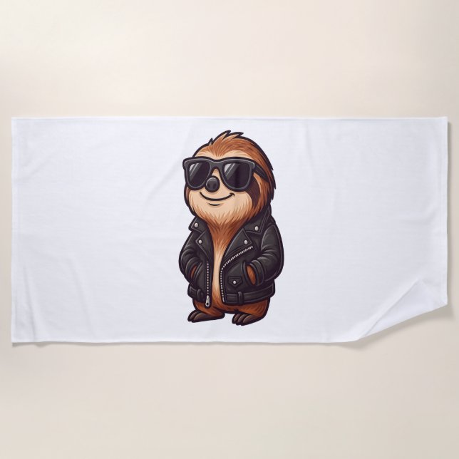 Sloth Chill Mood Strandtuch (Vorderseite)
