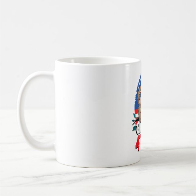 Sloth Chill the 4th out Patriotic USA Kaffeetasse (Links)