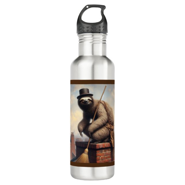 Sloth Chimney Sweep Edelstahlflasche (Vorderseite)