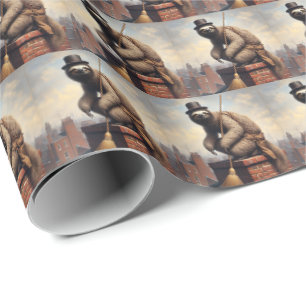 Sloth Chimney Sweep Geschenkpapier