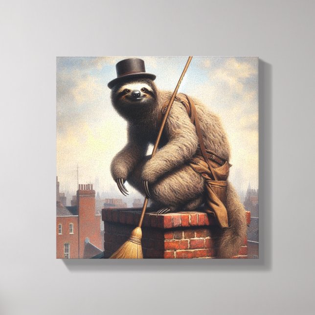 Sloth Chimney Sweep Leinwanddruck (Vorderseite)