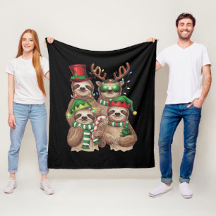 Sloth Christmas Merry Slothmas Sloth Lover Geschen Fleecedecke