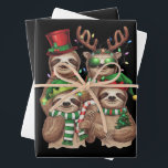 Sloth Christmas Merry Slothmas Sloth Lover Geschen Geschenkpapier Set<br><div class="desc">Sloth Christmas Merry Slothmas Sloth Lover Geschenk</div>