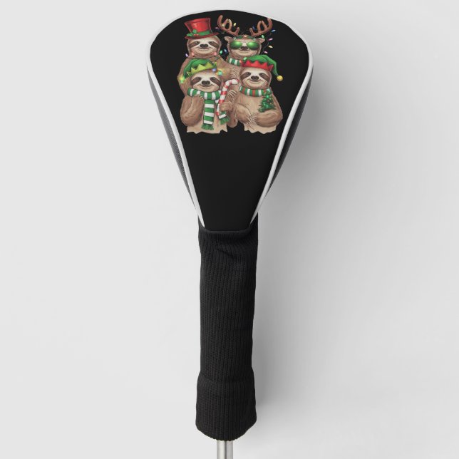 Sloth Christmas Merry Slothmas Sloth Lover Geschen Golf Headcover (Vorderseite)