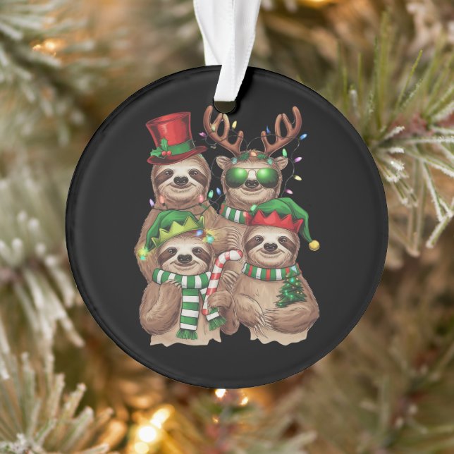 Sloth Christmas Merry Slothmas Sloth Lover Geschen Ornament (Baum)