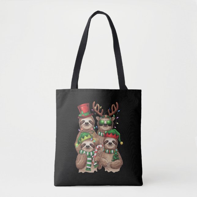 Sloth Christmas Merry Slothmas Sloth Lover Geschen Tasche (Vorderseite)