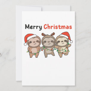 Sloth Christmas Niedlich Sloths Frohe Weihnachten