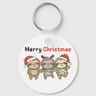 Sloth Christmas Niedlich Sloths Frohe Weihnachten Schlüsselanhänger