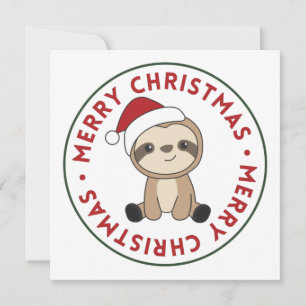 Sloth Christmas Snow Winter Animals Sloths Einladu Einladung