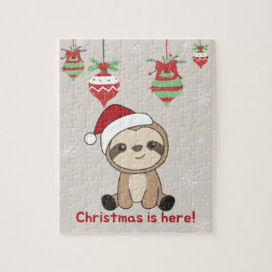 Sloth Christmas Snow Winter Animals Sloths Jigsaw