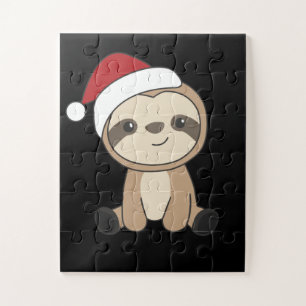 Sloth Christmas Snow Winter Animals Sloths Jigsaw