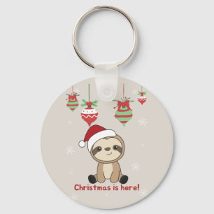 Sloth Christmas Snow Winter Animals Sloths Keychai Schlüsselanhänger