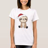 Sloth Christmas Snow Winter Animals Sloths T - Shi