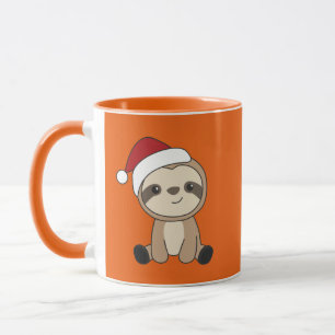 Sloth Christmas Snow Winter Animals Sloths Tasse