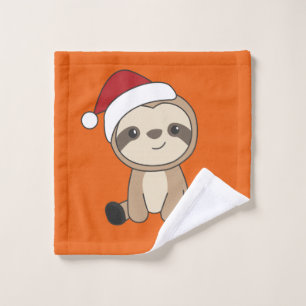 Sloth Christmas Snow Winter Animals Sloths Wash Cl Waschlappen