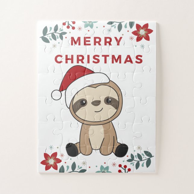 Sloth Christmas Snow Winter Animals Slots (Vertikal)