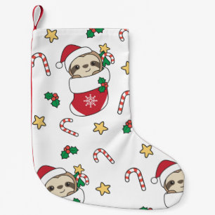 Sloth Christmas Snow Winter Animals Slots Kleiner Weihnachtsstrumpf