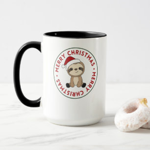 Sloth Christmas Snow Winter Animals Slots Tasse