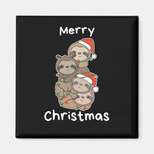 Sloth Christmas Tree Christmas Animals Sloths Magnet