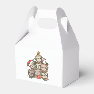 Sloth Christmas Tree Funny Animal Christmas Favor Geschenkschachtel