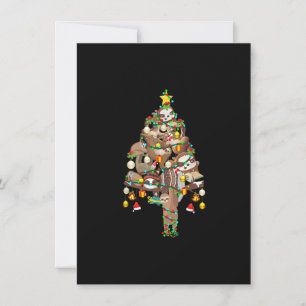 Sloth Christmas Tree Lights Xmas Lover Merry Sloth Einladung