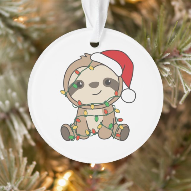 Sloth Christmas Winter Animals Sloths Ornament (Baum)