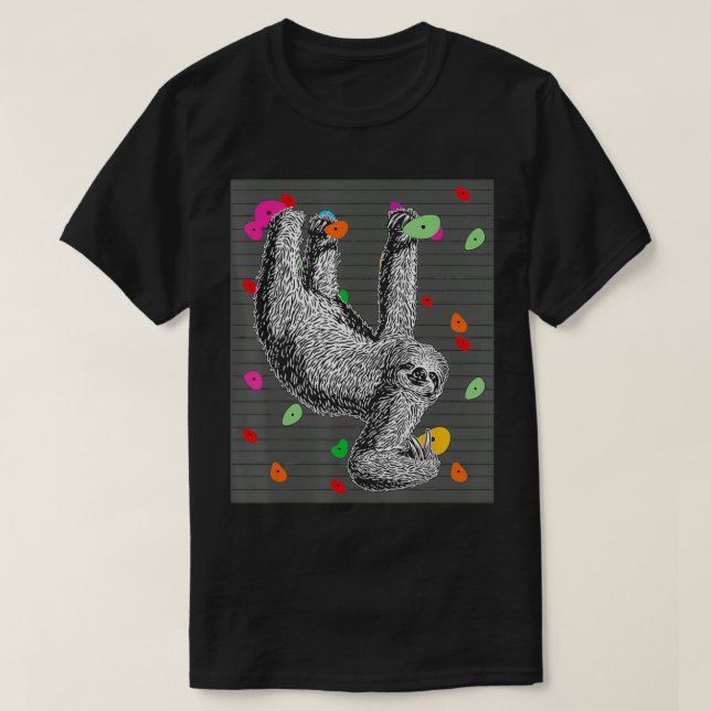 Sloth Climbing TShirt (Design vorne)