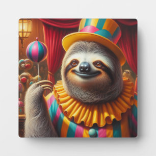 Sloth Clown Fotoplatte