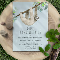 Sloth Come Hang | Sky Blue Fun Kindergeburtstag Pa