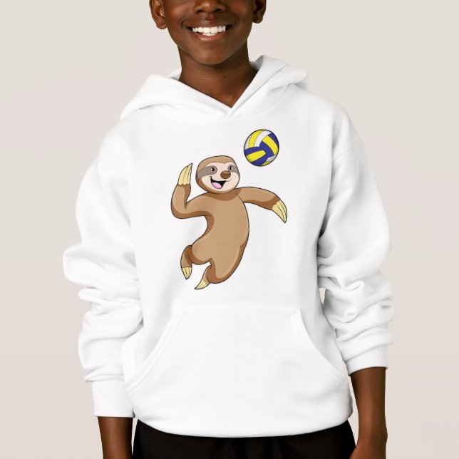 Sloth comme joueur de volleyball avec volleyball (Devant)