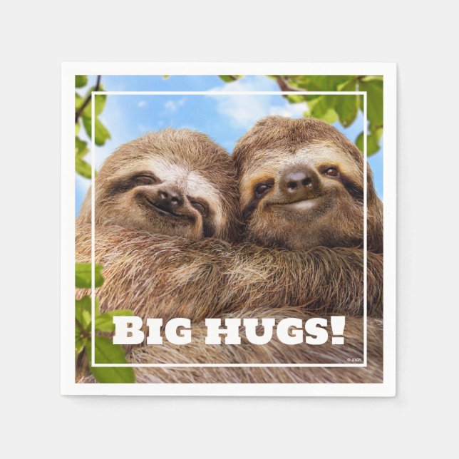 Sloth Couple Serviette (Vorderseite)