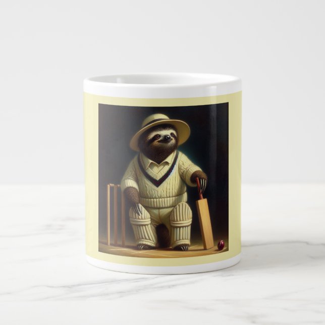 Sloth Cricket Player Jumbo-Tasse (Vorderseite)