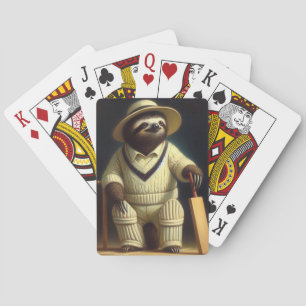 Sloth Cricket Player Spielkarten