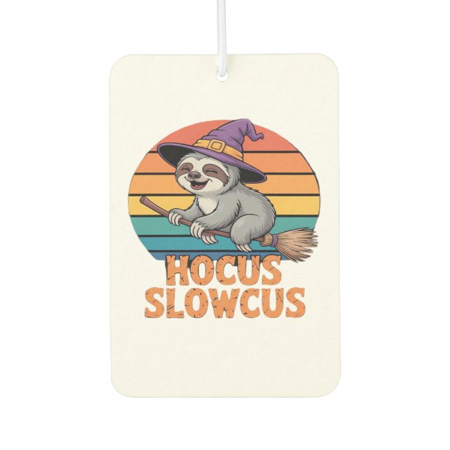 Sloth Cute Witch Funny Halloween Essential T-Shirt Autolufterfrischer (Vorderseite)